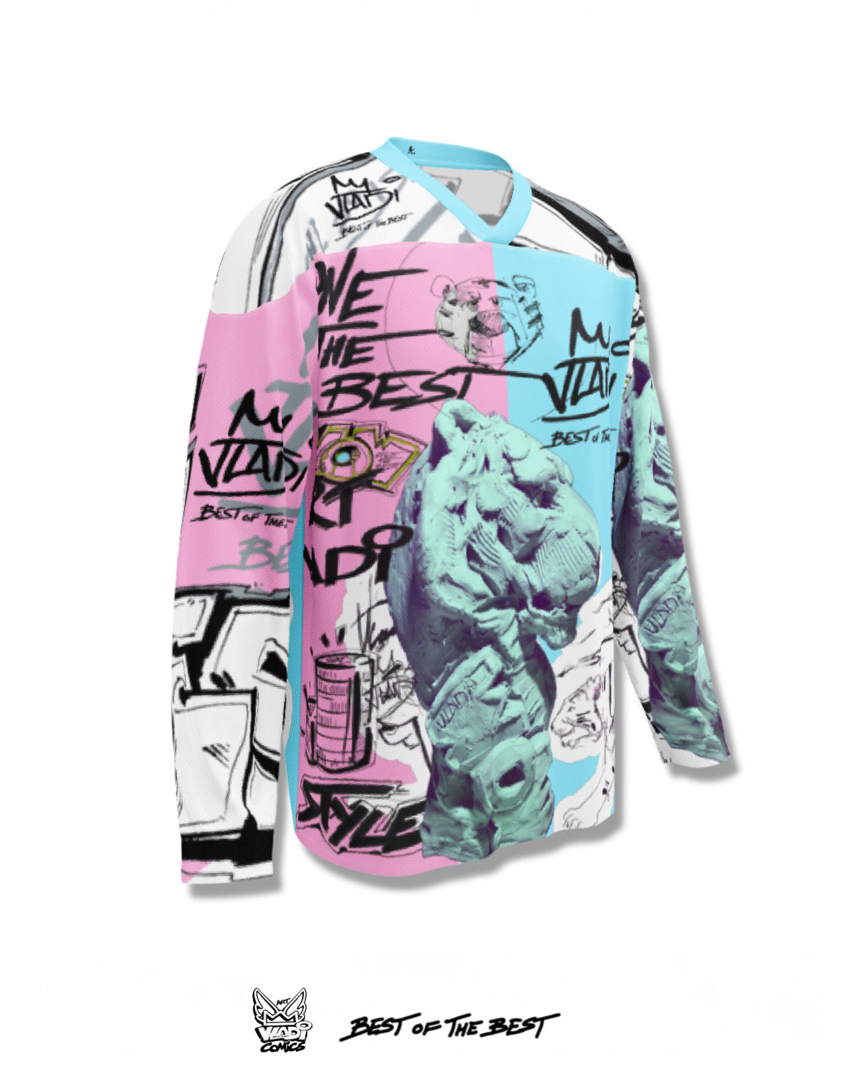 Art VLADI  - Tiger Sculpture - Maillot de Hockey Shirt - www.vladicomics.com