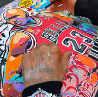 Pop art comic painting of Michael Jordan by Art VLADI Sport.
